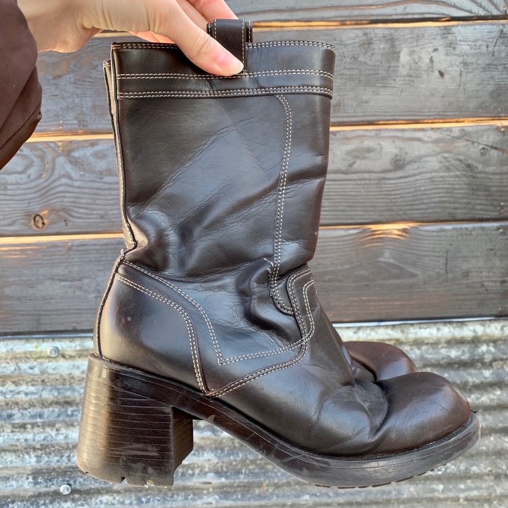 Vintage 90s No boundaries Y2K chunky brown boots